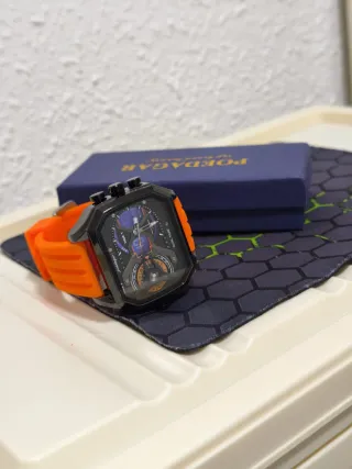 Reloj Hombre Negro y Naranja