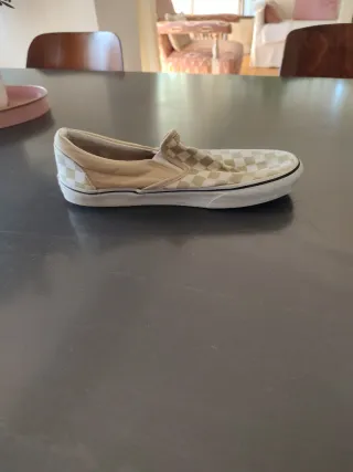 Zapatillas Vans Checkerboard Beige Mujer