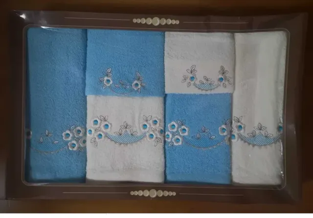 Conjunto de 6 toalhas bordadas