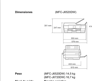 Impresora Brother MFC-J6520DW Tinta Color 3 en 1