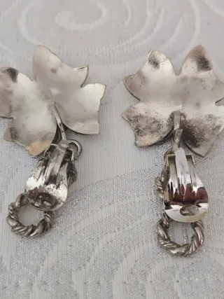 Pendientes clips antiguos mariposa