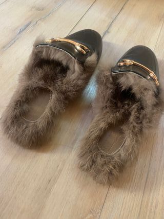 Mocasines destalonados negros talla 38