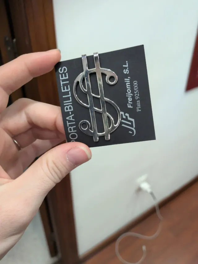 Porta Billetes Dólar Plata Freijomil