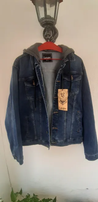 Cazadora tejana con capucha Leox Talla L