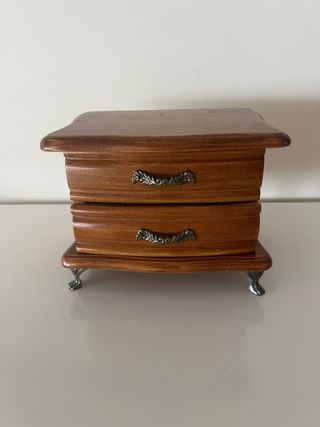 Joyero de madera Vintage con Espejo