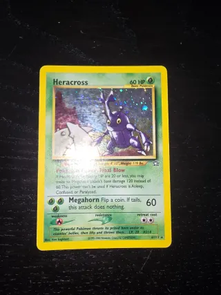 Heracross Holo Neo Genesis Pokémon Carta
