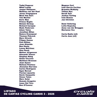 Cartas Cycling Cards
