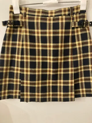 Falda cuadros Mango Talla S
