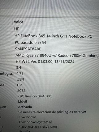 HP EliteBook 845 G11 Silver Nuovo