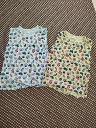 Lote 2 Camisetas Sfera Talla S Estampado Marino