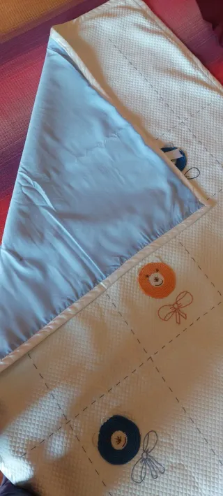 Copertina lettino cotone fatta a mano 90x113