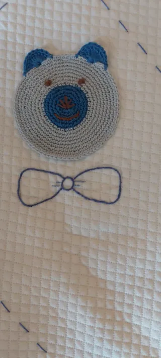 Copertina lettino cotone fatta a mano 90x113