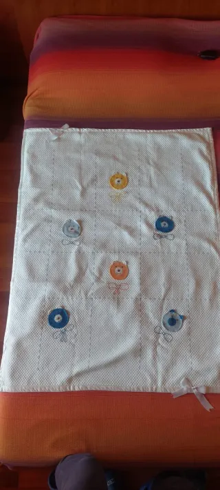 Copertina lettino cotone fatta a mano 90x113