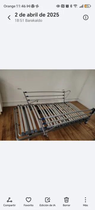 Cama articulada 90cm poco uso