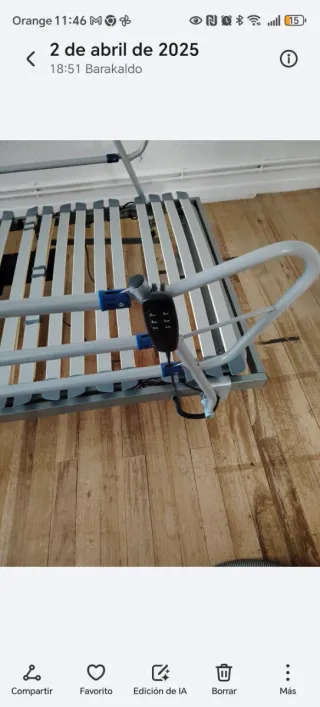 Cama articulada 90cm poco uso
