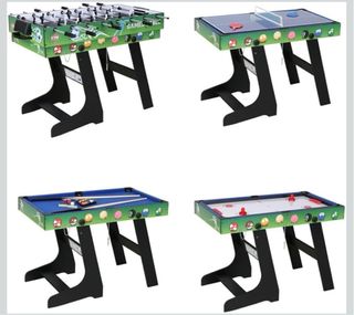 Mesa Multijuegos 4 en 1: Futbolín, Billar, Hockey