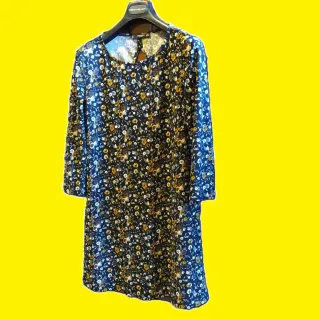 Vestito Mango floreale nero e multicolore