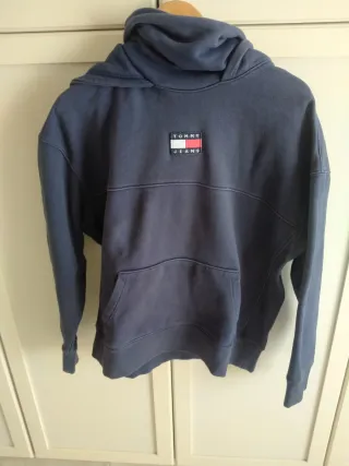 Felpa Tommy Jeans Uomo Blu Taglia L