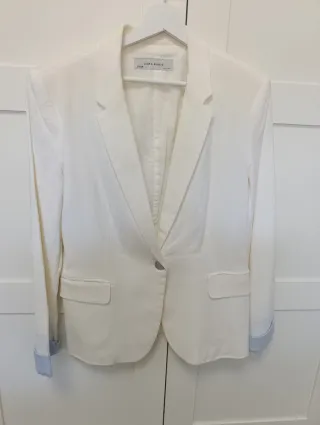 Blazer Zara Blanco Talla L