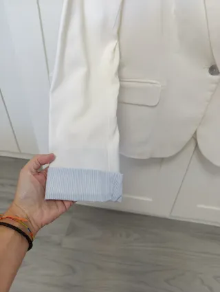 Blazer Zara Blanco Talla L