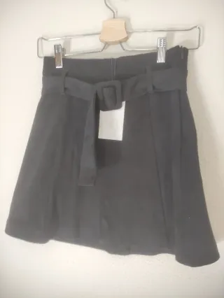 Falda Zara Woman Negra Talla XS