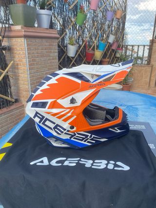Casco Motocross Acerbis Naranja/Azul
