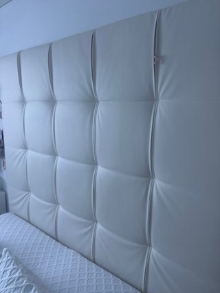 Cabecero polipiel blanco