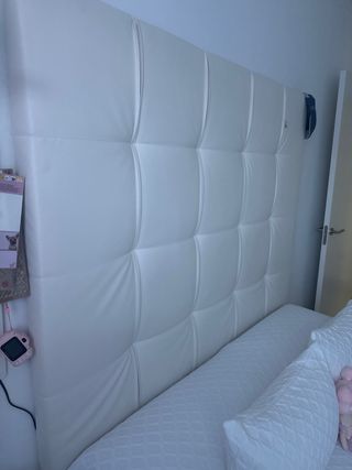 Cabecero polipiel blanco