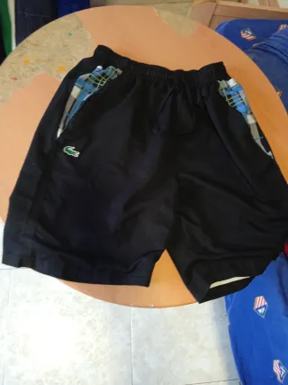 Pantalón chándal Lacoste negro con cuadros