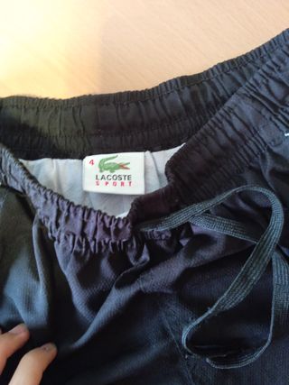 Pantalón chándal Lacoste negro con cuadros