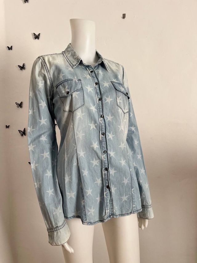 Camisa vaquera estrellas Talla S/M