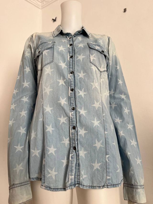 Camisa vaquera estrellas Talla S/M