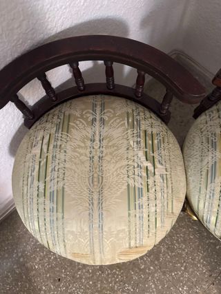 Set di 2 sedie in legno e tessuto