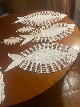 5 Centrini Uncinetto Fatti a Mano