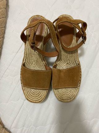 Cuñas esparto Mango beige/marrón