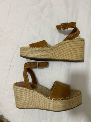 Cuñas esparto Mango beige/marrón