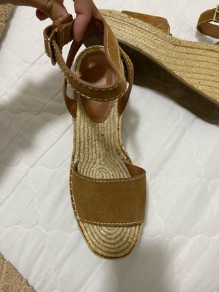 Cuñas esparto Mango beige/marrón