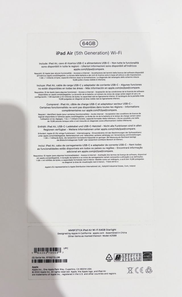 iPad Air 5ª Generación 