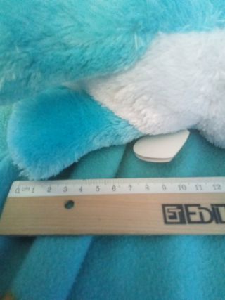 Peluche cane blu morbido per bambini