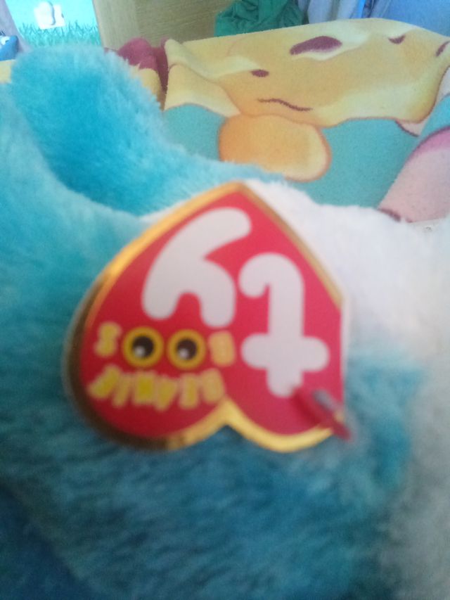 Peluche cane blu morbido per bambini