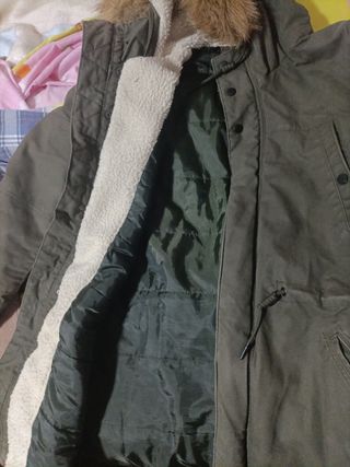 Parka verde hombre multibolsillos con capucha