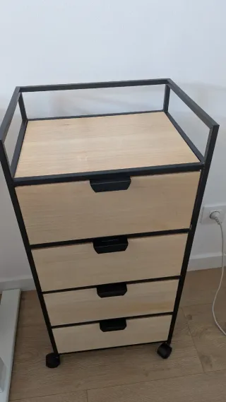 Cajonera industrial madera y metal