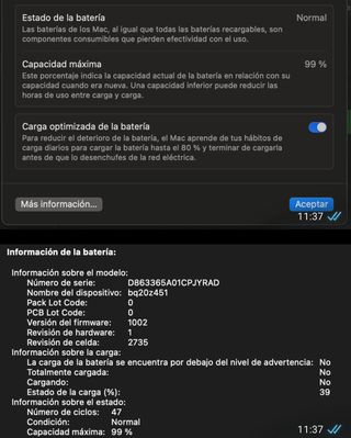 MacBook Air 2020 M1 8Gb y 256SSD