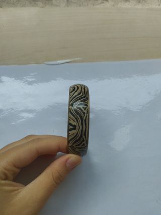 Lote 3 Brazaletes Diseño Animal Print y Marfil