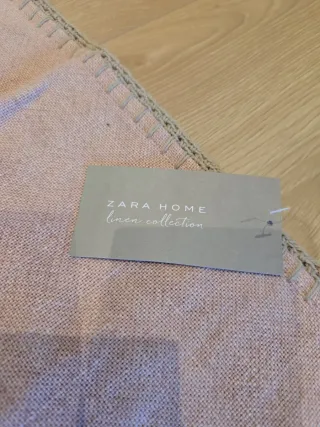 Funda Cojín Lino Zara Home Rosa