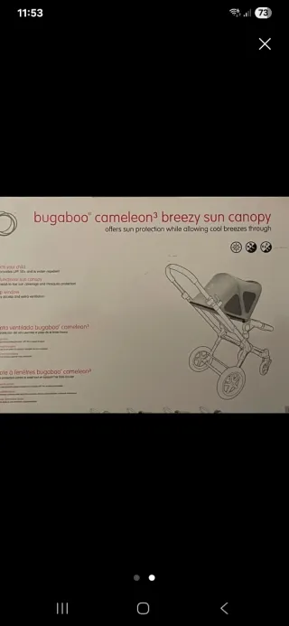 Capota Bugaboo Cameleon 3 Beige Extensible