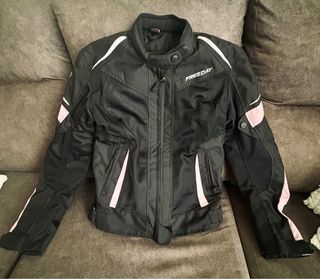 Chaqueta Moto Mujer FREEDAY Negra y Rosa XS