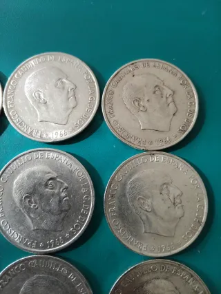 Lote 15 monedas 100 pesetas 
1966
