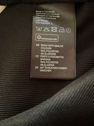 Falda corta H&M negra Talla XS