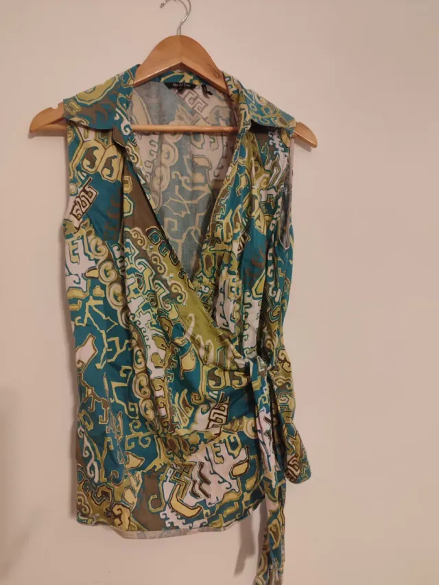 Camisa cruzada estampada